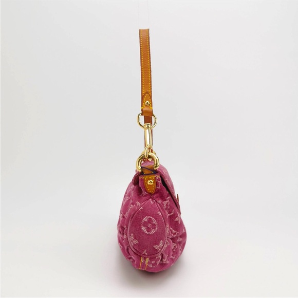 Louis Vuitton Pink Monogram Denim Pleaty Bag - Picture 5 of 11